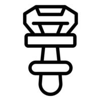Manschettenknopf Verschluss Symbol Gliederung Vektor. Hemd Ärmel Tasten vektor