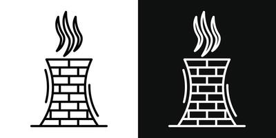 Kamin Rauch Symbol vektor