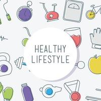 hälsosam livsstilsdesign vektor