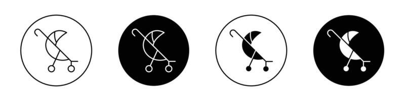 Joggen Kinderwagen Symbol vektor