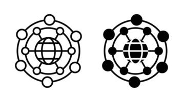globalt nätverksikon vektor