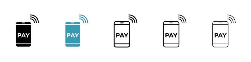 Symbol für mobiles Bezahlen vektor
