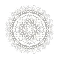 mandala silver blomma formad vektordesign vektor