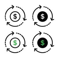 Verkehr von Geld Symbol vektor