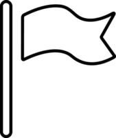 Flagge Stift Symbol. leeren schwarz Flagge Symbol. Linie Vektor Illustration. winken Flagge Symbol. Wimpel Symbol im Glyphe. schwarz Wimpel Banner. Ort Karte Kennzeichen Zeiger.