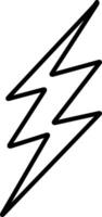 Blitz Blitz Bolzen Linie Symbol. elektrisch Leistung Symbol. Energie Zeichen, Vektor Illustration. aufladen unterzeichnen. Donner Streik Elektrizität linear Symbol. Blitz blinken. mächtig elektrisch erfüllen