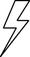 Blitz Blitz Bolzen Linie Symbol. elektrisch Leistung Symbol. Energie Zeichen, Vektor Illustration. aufladen unterzeichnen. Donner Streik Elektrizität linear Symbol. Blitz blinken. mächtig elektrisch erfüllen