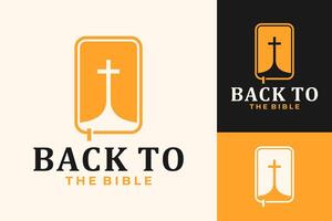 bibel tro christ logotyp design vektor