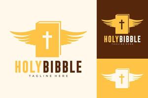 heilig Bibel Vertrauen Logo Design vektor