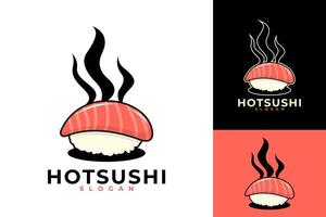 heiß Sushi Japan Essen Logo Design vektor