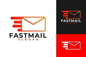 schnell Mail Lieferung Logo Design vektor