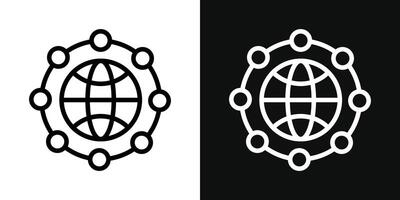 Symbol für globales Netzwerk vektor