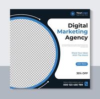 Geschäft Sozial Medien Post Vorlage, modern Digital Marketing Agentur Banner Design, kostenlos Vektor