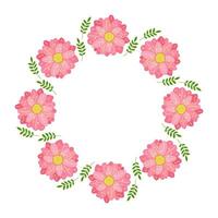 skön blommig ram, vår blommor bukett. flerfärgad blomning botanisk element för mönster. platt vektor illustration isolerat på vit bakgrund.