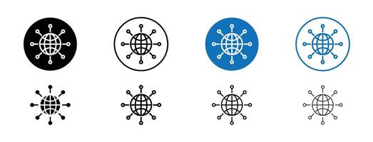 Symbol für globales Netzwerk vektor