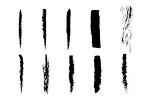 svart borsta stroke eller spårande ikoner japansk borsta symbol vektor illustration.