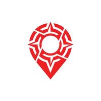 Kompass mit Stift Pfeil Logo, Logo Element zum Vorlage vektor