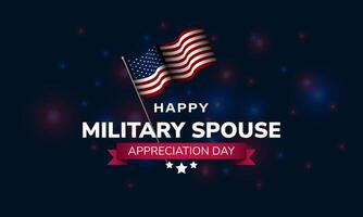 Militär- Ehepartner Anerkennung Tag Hintergrund Vektor Illustration