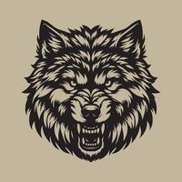 Wolf Kopf. Vektor Illustration zum T-Shirt, tätowieren und andere Verwendet.