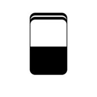 en svart och vit bild av en suddgummi ikon vektor