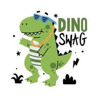 söt dino bylte illustration premie vektor