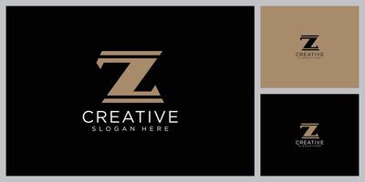 z brev logotyp begrepp. kreativ minimal svartvit monogram emblem design mall. grafisk alfabet symbol för företags- företag identitet. kreativ vektor element