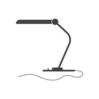 Schreibtisch Lampe Symbol Vektor eben Design