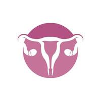 kvinna fortplantning logotyp mall vektor