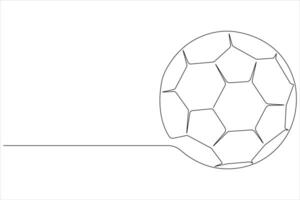 fotboll vektor kontinuerlig ett linje konst teckning illustration minimalistisk design