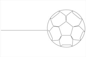 fotboll vektor kontinuerlig ett linje konst teckning illustration minimalistisk design