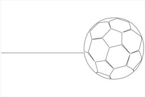 fotboll vektor kontinuerlig ett linje konst teckning illustration minimalistisk design
