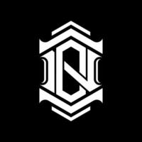 Brief n und Ö Monogramm Symbol Logo Design vektor