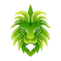 lejon kung lutning ikon logotyp design vektor
