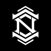 Brief n Monogramm Symbol Logo Design vektor