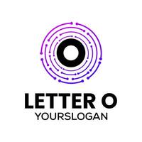 brev o tech logotyp design vektor