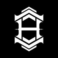 brev h monogram ikon logotyp design vektor