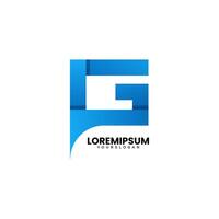 brev g lutning ikon logotyp design vektor