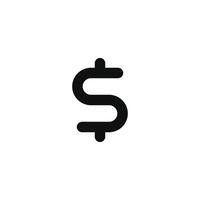dollar ikon isolerat på vit bakgrund vektor