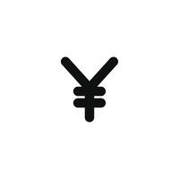yen ikon isolerat på vit bakgrund vektor