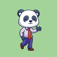 Manager Panda süß Karikatur vektor