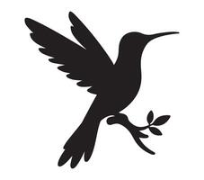 Allens Kolibri Silhouette Symbol. Vektor Bild.