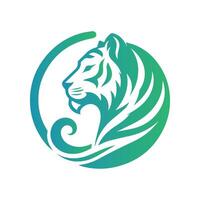 brüllende Tiger-Logo-Design-Vektor-Illustration vektor