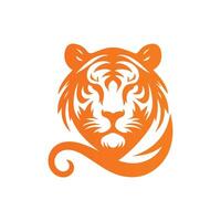 brüllende Tiger-Logo-Design-Vektor-Illustration vektor