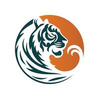 rytande tiger logotyp design vektorillustration vektor