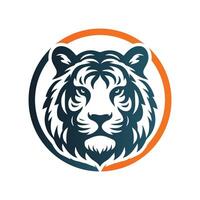 rytande tiger logotyp design vektorillustration vektor