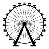 ferris hjul vektor silhuett illustration.