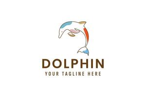 Delfin Logo Vektor Symbol Illustration