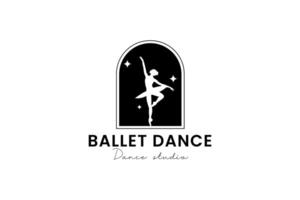 Ballett Logo Vektor Symbol Illustration