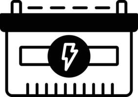 Auto Batterie Glyphe und Linie Vektor Illustration