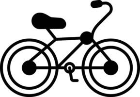 Fahrrad Glyphe und Linie Vektor Illustration